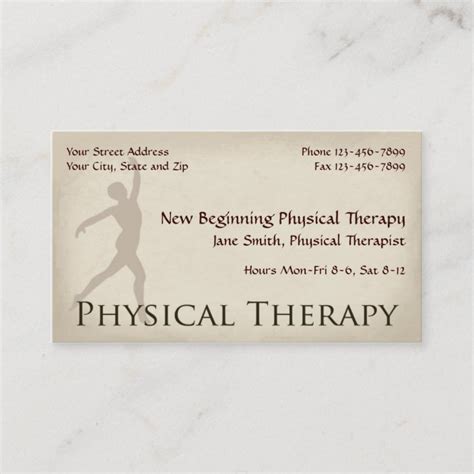 physical therapist business cards